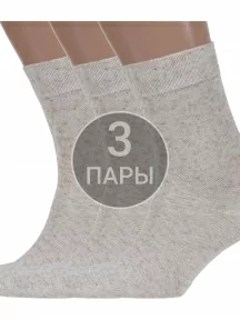 Комплект из 3 пар мужских носков Брестские (БЧК), 3-15С2613, рис. 000, НАТУРАЛЬНЫЕ