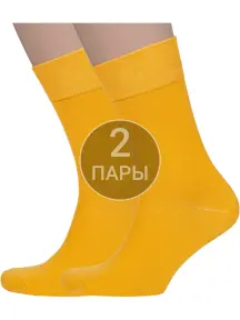 Комплект из 2 пар мужских носков MSCLUB ЖЕЛТЫЕ (2-ПН-01Э)