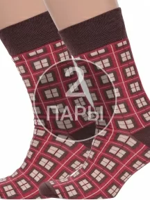 Комплект из 2 пар мужских носков MSCLUB №М30 БОРДОВЫЕ (2-nm-327)