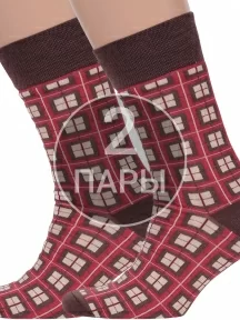 Комплект из 2 пар мужских носков MSCLUB №М30, 2-nm-327, БОРДОВЫЕ