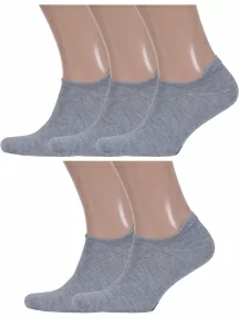 Комплект из 5 пар мужских ультракоротких носков DiWaRi, 5-17С-144СП, рис. 000, СЕРЫЕ