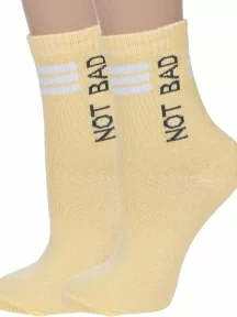 Комплект из 2 пар детских носков VASILINA, 2-2С2352, ЖЕЛТЫЕ