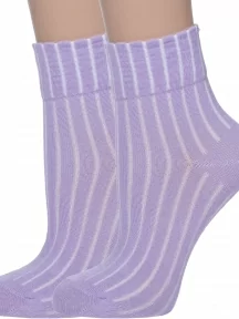 Комплект из 2 пар детских носков Akos, 2-ВК41000 001, СИРЕНЕВЫЕ