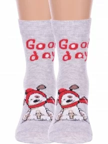 Комплект из 2 пар детских носков Брестские (БЧК), 2-20С3079, рис. 8003, СВЕТЛО-СЕРЫЕ МЕЛАНЖ