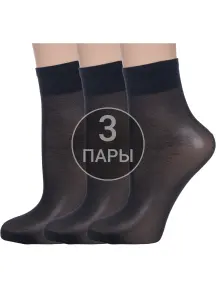 Комплект из 3 пар женских капроновых носков Conte Nero, черные (3-14С-55СП/Tension soft 40Н)