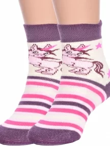 Комплект из 2 пар детских махровых носков Брестские (БЧК), 2-14С3060, рис. 169, СВЕТЛО-ЖЕЛТЫЕ