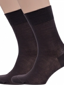 Комплект из 2 пар мужских бамбуковых носков Grinston socks (PINGONS), 2-15D1, КОРИЧНЕВЫЕ