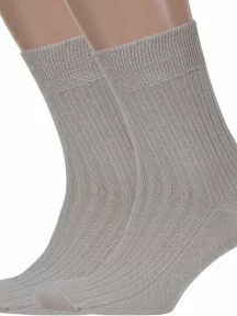 Комплект из 2 пар мужских носков Брестские (БЧК) из 100% хлопка, 2-14С2220, рис. 055, ПЕСОЧНЫЕ