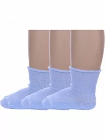 Комплект из 3 пар детских носков Альтаир, 3-С63, ГОЛУБЫЕ