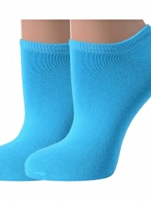 Комплект из 2 пар женских ультракоротких носков ХОХ, 2-G-3R7, БИРЮЗОВЫЕ