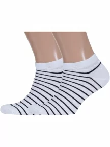 Комплект из 2 пар мужских носков ХОХ, 2-SPM-177, БЕЛО-ЧЕРНЫЕ