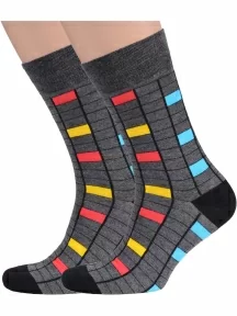 Комплект из 2 пар мужских носков MSCLUB №М03, 2-nm-16, МУЛЬТИКОЛОР