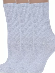 Комплект из 3 пар женских спортивных носков Conte, 3-20С-20СП, рис. 000, СВЕТЛО-СЕРЫЕ
