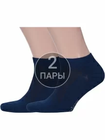 Комплект из 2 пар бамбуковых носков Grinston socks, 2-15D33, СИНИЕ
