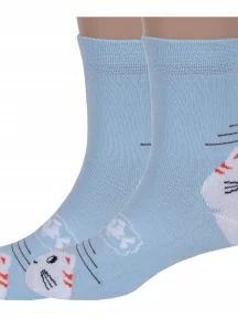 Комплект из 2 пар детских носков ХОХ, 2-D-3R12, ГОЛУБЫЕ
