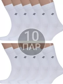 Комплект из 10 пар мужских носков ХОХ, 10-X-1205, БЕЛЫЕ
