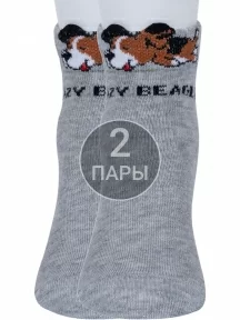 Комплект из 2 пар детских носков Гамма, 2-С1707, СВЕТЛО-СЕРЫЕ МЕЛАНЖ