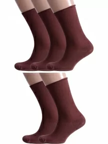 Комплект из 5 пар мужских носков Альтаир, 5-С198, ШОКОЛАД
