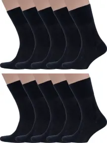 Комплект из 10 пар мужских носков Dr. Feet из 100% бамбука ЧЕРНЫЕ (10-19DF1)