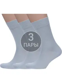 Комплект из 3 пар мужских бамбуковых носков DiWaRi рис. 000, СЕРЫЕ (3-7С-94СП)