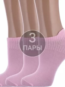 Комплект из 3 пар детских спортивных носков "Красная ветка", 3-С-533, РОЗОВЫЕ