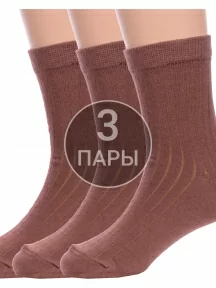 Комплект из 3 пар детских носков Альтаир, 3-М20, ШОКОЛАДНЫЕ