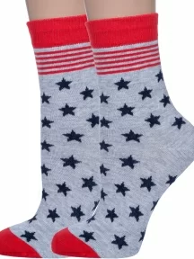 Комплект из 2 пар носков unisex ХОХ FANTASY, 2-XF-48, СЕРЫЕ