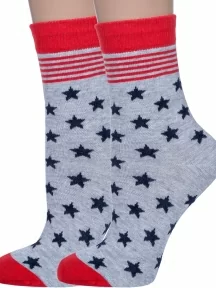 Комплект из 2 пар носков unisex ХОХ FANTASY, 2-XF-48, СЕРЫЕ