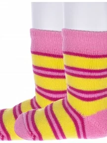 Комплект из 2 пар детских махровых носков Альтаир, 2-С114, ЖЕЛТО-РОЗОВЫЕ