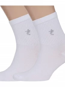 Комплект из 2 пар мужских спортивных носков ХОХ, 2-X4-R2, БЕЛЫЕ