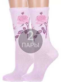 Комплект из 2 пар женских спортивных носков Брестские (БЧК), 2-20С1141, рис. 569, БЛЕДНО-ЛАВАНДОВЫЕ