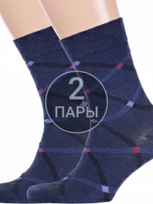 Комплект из 2 пар мужских носков Брестские (БЧК), 2-15с2125, рис. 507, ТЕМНО-СИНИЕ МЕЛАНЖ