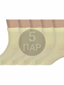Комплект из 5 пар детских носков RuSocks (Орудьевский трикотаж), 5-Д3-130092Д, ЛИМОННЫЕ