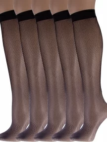 Комплект из 5 пар женских гольфов Conte, 5-23С-45СП/RETINA, Nero, черные