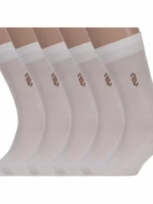 Комплект из 5 пар мужских носков ХОХ из модала, 5-X-1117, БЕЖЕВЫЕ