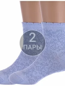 Комплект из 2 пар детских носков "Красная ветка" ГОЛУБЫЕ (2-С-520)