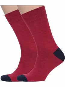 Комплект из 2 пар мужских носков MSCLUB №М34, 2-nm-375, БОРДОВЫЕ
