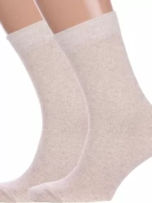 Комплект из 2 пар мужских носков GRAND LINE, 2-М-130, БЕЖЕВЫЕ