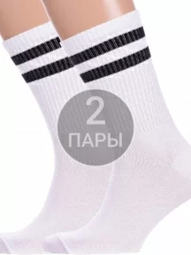 Комплект из 2 пар спортивных носков GRAND LINE, 2-С-109, БЕЛЫЕ