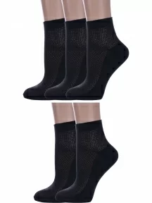 Комплект из 5 пар женских носков Альтаир, 5-А33, ЧЕРНЫЕ
