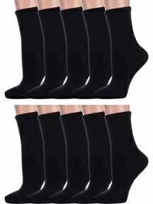 Комплект из 10 пар детских спортивных носков Альтаир, 10-М31, ЧЕРНЫЕ