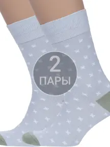 Комплект из 2 пар мужских носков MSCLUB №М50 СВЕТЛО-СЕРЫЕ (2-nm-563)