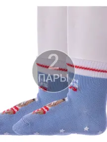 Комплект из 2 пар детских носков Conte kids рис. 471, СВЕТЛО-ГОЛУБЫЕ (2-7С-54СП)
