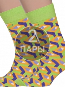 Комплект из 2 пар мужских носков MSCLUB №М23, 2-nm-269, "Объемные трубы"