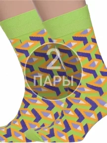 Комплект из 2 пар мужских носков MSCLUB №М23, 2-nm-269, "Объемные трубы"