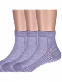 Комплект из 3 пар детских спортивных носков "Красная ветка", 3-С-736, СЕРЫЕ