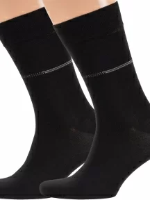 Комплект из 2 пар мужских носков RuSocks (Орудьевский трикотаж) ЧЕРНЫЕ (2-М-216)