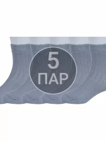 Комплект из 5 пар детских носков Гамма, 5-С1583, СВЕТЛО-СЕРЫЕ