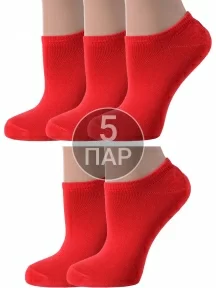 Комплект из 5 пар женских носков ХОХ КРАСНЫЕ (5-G-3R7)