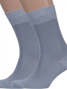 Комплект из 2 пар мужских носков ХОХ из модала, 2-X-1116, СЕРЫЕ